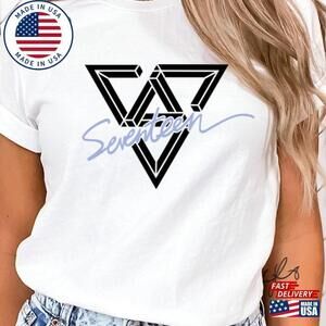 Seventeen Logo Kpop Carat Fan Minimal Graphic Classic T-Shirt
